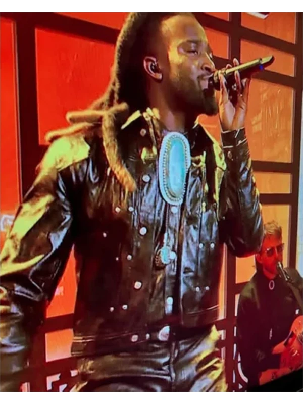 Shaboozey Leather Jacket SNL