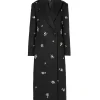 Simkhai Gianni embellished wool-blend coat black