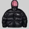 Stussy Black Puffer Jacket