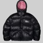 Stussy Black Puffer Jacket