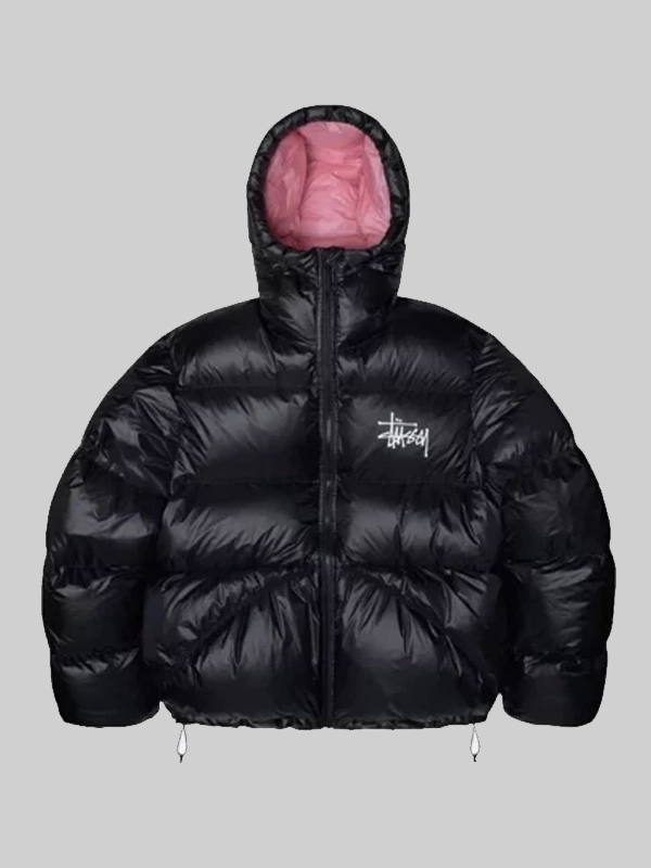 Stussy Black Puffer Jacket