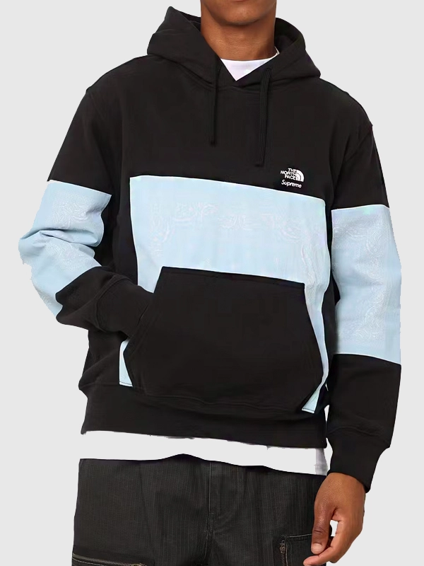 Supreme The North Face Bandana Hooded Sweatshirt Black