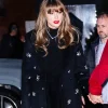 Taylor-Swift Black Long Coat