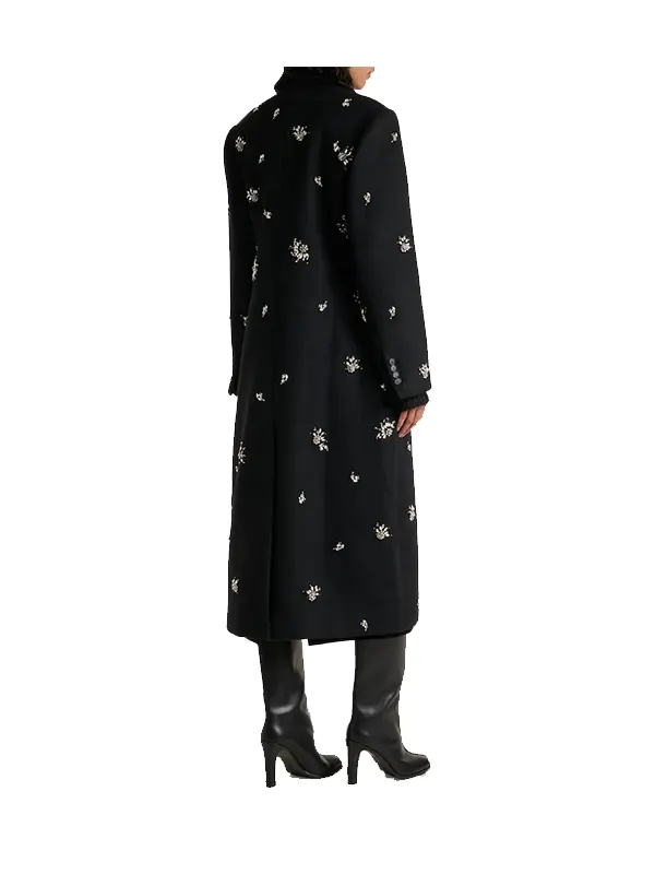 Taylor-Swift Black Wool Coat