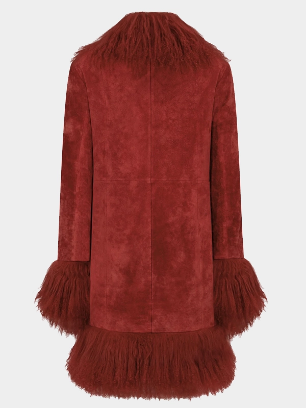 Taylor Swift Charlotte Simone Lulu Red Fur Coat