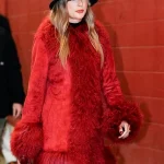 Taylor Swift Red Faux Fur Coat