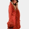 Taylor Swift Red Faux Fur Coat