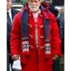 The Man with the Bag Arnold Schwarzenegger Santa Coat Red