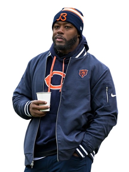 Thomas Brown Chicago Bears Bomber Jacket Blue