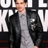 Timothée Chalamet Leather Blazer Black