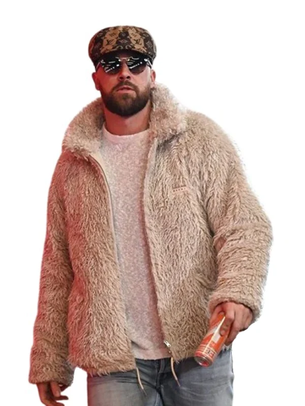 Travis Kelce MARNI Oat Shaggy Jacket