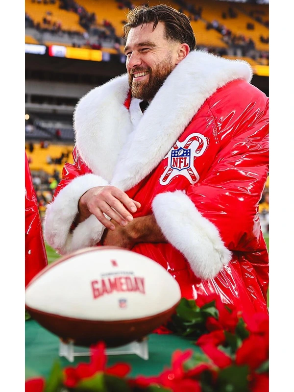 Travis Kelce Santa Puffer Coat