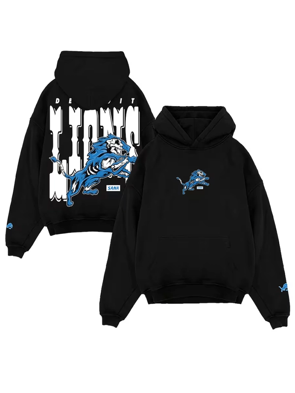 Unisex Black SANA x Detroit Lions Skeleton Hoodie