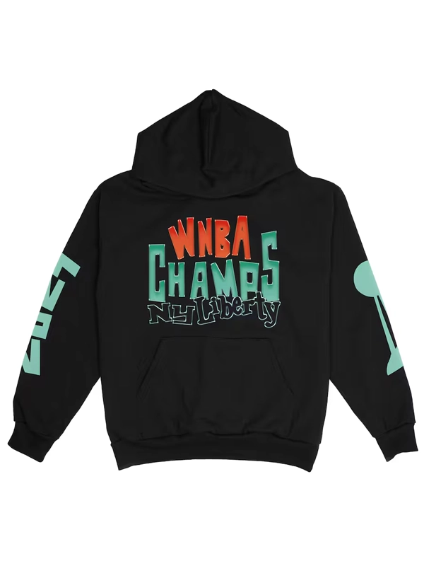 Unisex Playa Society Black New York Liberty 2024 WNBA Finals Champions Premium Pullover Hoodie