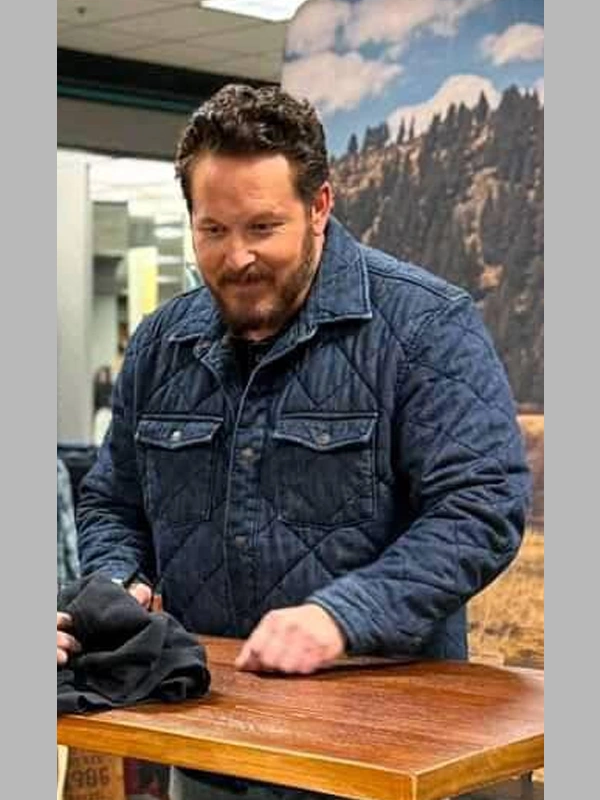 Yellowstone Cole Hauser Blue Denim Quilted Jacket