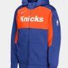 Youth Nike Blue-Orange New York Knicks Authentic On-Court Showtime Performance Full-Zip Hoodie