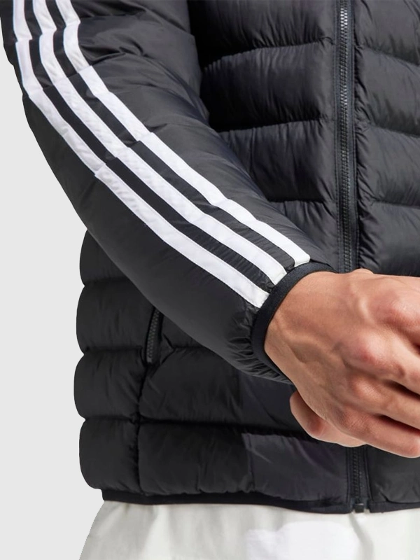 adidas black hooded puffer jacket