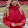 AFC Championship Gracie Hunt Red Red Cropped Puffer Jacket