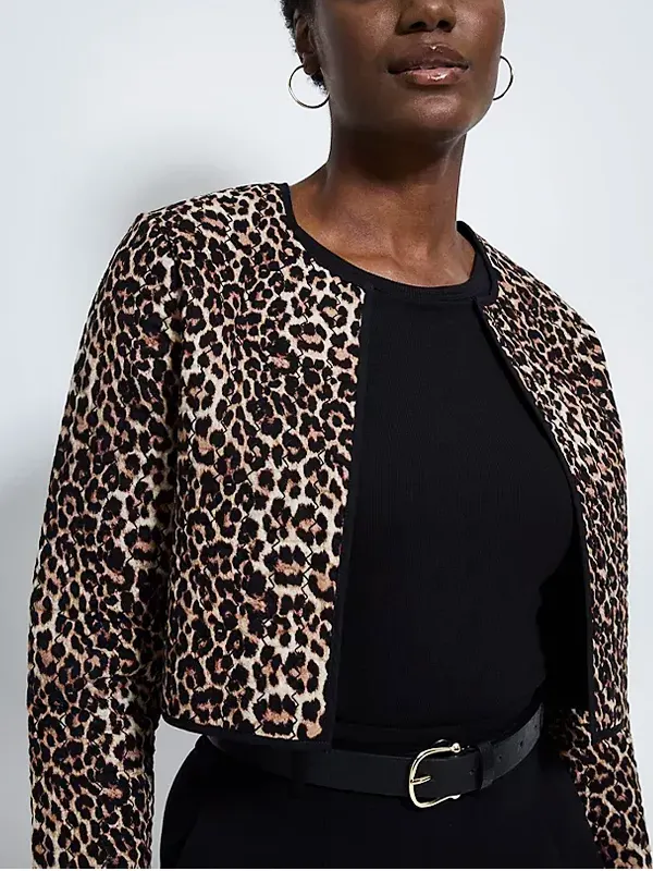 ASDA Leopard Print Cropped Jacket