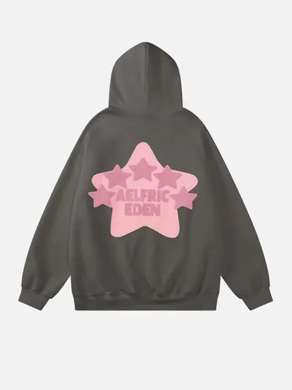 Aelfric Eden Vintage Star Hoodie Grey