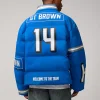 Amon-Ra St. Brown Detroit Lions Unisex Off Season x NFL Player Puffer Jacket - Blue