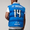 Amon-Ra St. Brown Detroit Lions Unisex Off Season x NFL Player Puffer Vest - Blue