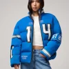 Amon-Ra St. Brown Off Season Detroit Lions Puffer Jacket Blue