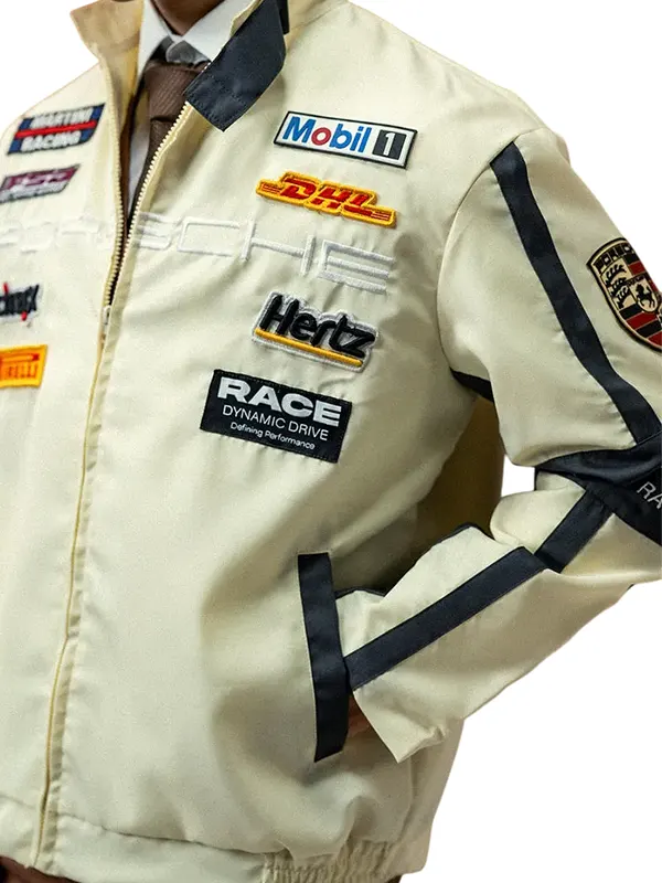 Apex Racer Jacket Beige & Grey