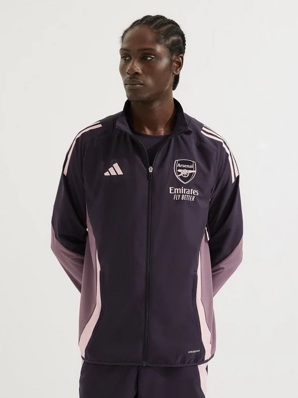 Arsenal Adidas 24-25 Aurora Black Presentation Jacket