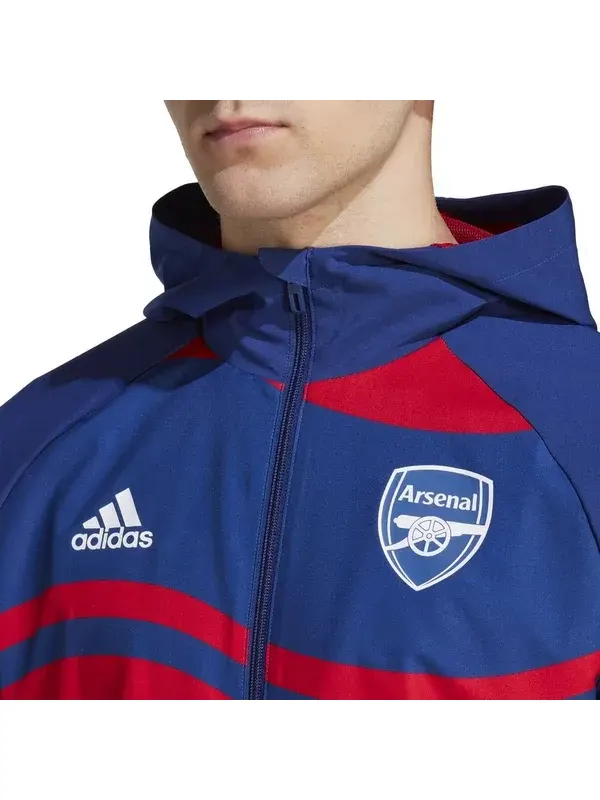 Arsenal Stadium Windbreaker Jacket Royal Blue And Red