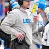 Ben Johnson Detroit Lions Grey Sideline Hoodie