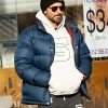 Bradly Cooper Gucci x The North Face Puffer Jacket Blue