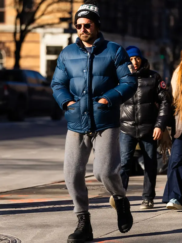 Bradly-Cooper-North-Face-Gucci-Jacket-Blue