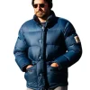 Bradly Cooper The North Face Gucci Puffer Jacket Blue