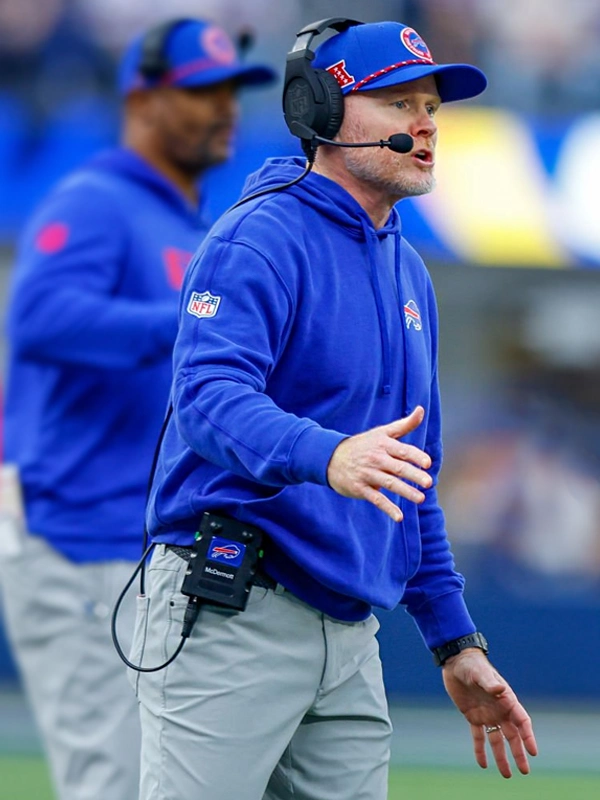 Buffalo Bills Blue Sideline Hoodie Sean McDermott