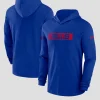 Buffalo Bills Sideline Hoodie Performance Long Sleeve T-Shirt Blue