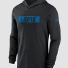 Dan Campbell Nike Black Detroit Lions Sideline Hoodie Performance Long Sleeve T-Shirt