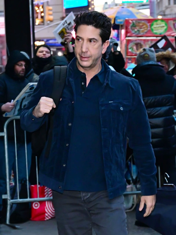 David Schwimmer Good Morning America Show Blue Jacket