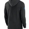 Detroit Lions Nike Black Sideline Hoodie Performance Long Sleeve T-Shirt