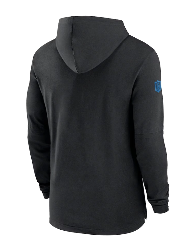 Detroit Lions Nike Black Sideline Hoodie Performance Long Sleeve T-Shirt