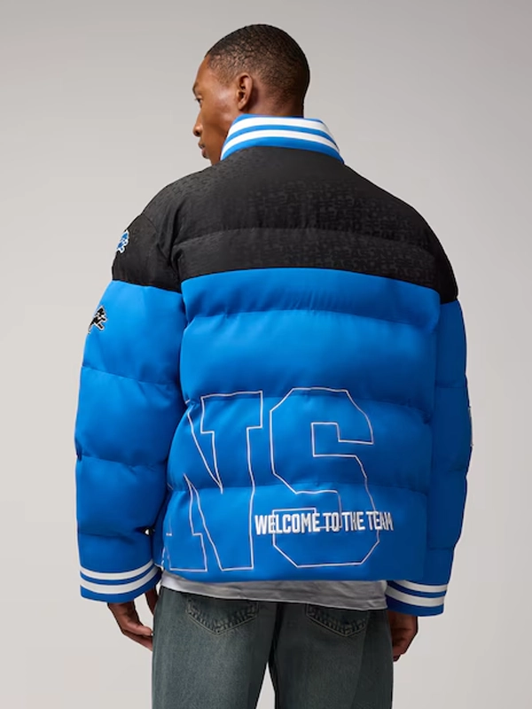 Detroit Lions Off Season Puffer Jacket Blue-Black