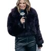 Erin Andrews Purple Faux Fur Coat