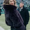 Erin Andrews Purple Faux Fur Short Coat