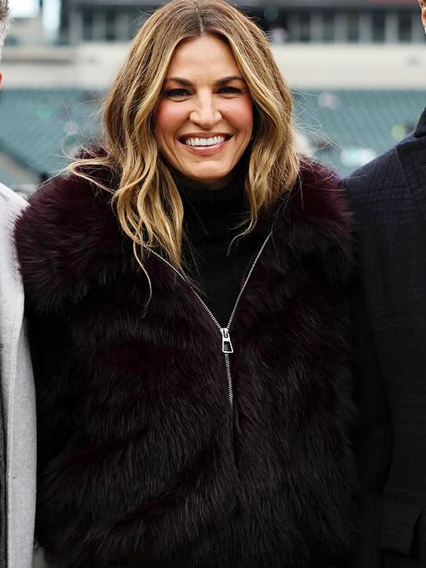 Erin Andrews Purple Fur Coat