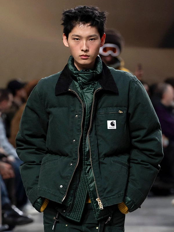 FW25 Carhartt Sacai Green Puffer Jacket