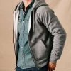 Flint And Tinder Full Zip Hoodie Grey