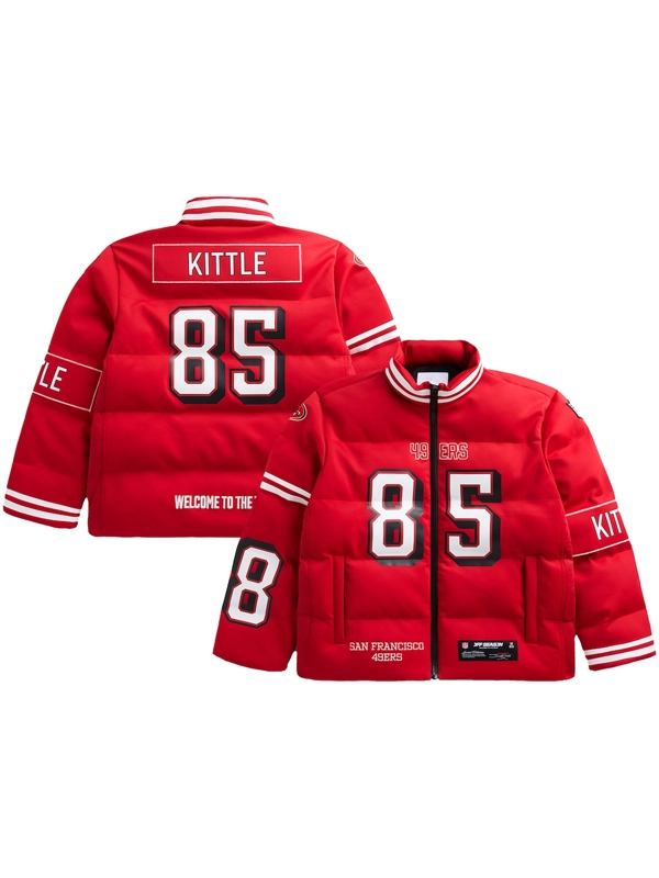 George Kittle San Francisco 49ers Unisex Off Season Player Puffer Jacket Red