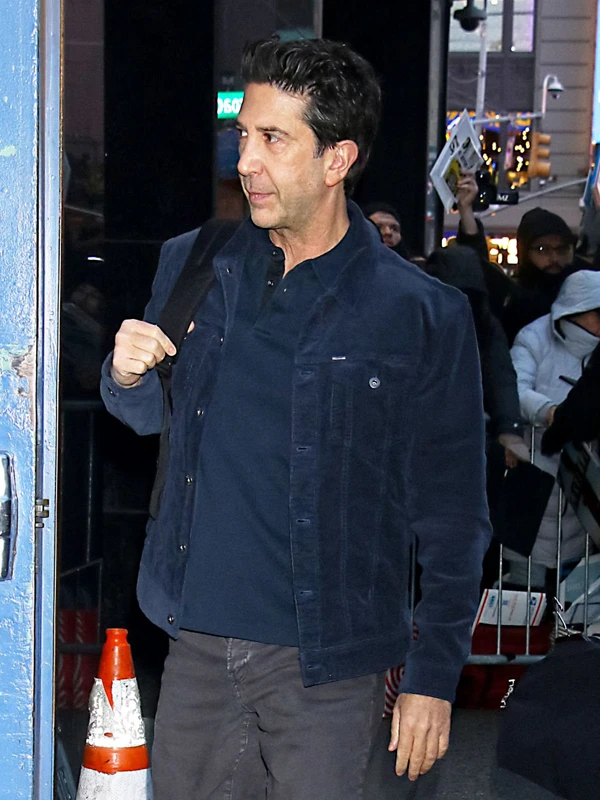 Good Morning America Show David Schwimmer Blue Jacket