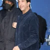 Good Morning America Show David Schwimmer Blue Suede Jacket