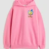 H&M Homer Simpson Hoodie Pink